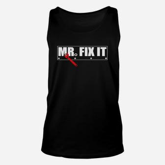Mens Funny Couple s mens Mr Fix It Shirt Happy Father Day Unisex Tank Top - Seseable