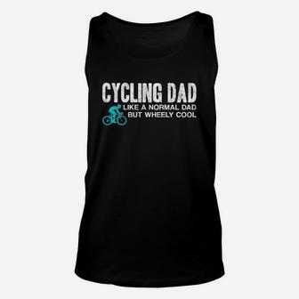 Mens Funny Cycling Dad Gift Wheely Cool Cyclist Biking T Shirt Unisex Tank Top - Seseable