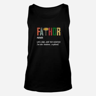 Mens Funny Dad Gift Father Fathor Premium Unisex Tank Top - Seseable