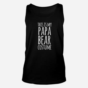 Mens Funny Easy Lazy Halloween Papa Bear Costume Gift Unisex Tank Top - Seseable