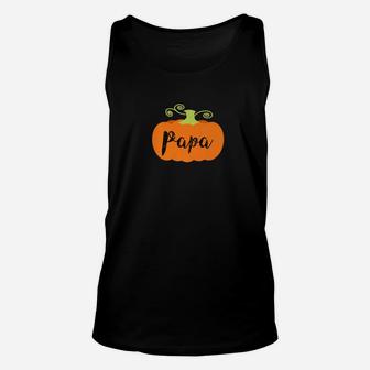 Mens Halloween Papa Shirt Family Grandpa Orange Pumpkin Unisex Tank Top - Seseable