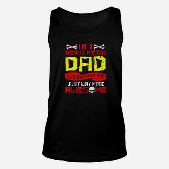 Mens Heavy Metal Dad Rock Music Lovers Fathers Day Gifts Daddy Premium Unisex Tank Top - Seseable