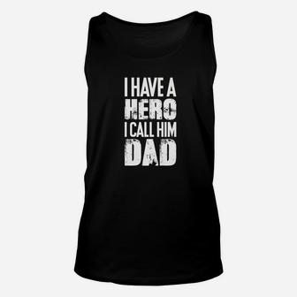 Mens Hero Dad Awesome And Funny Fathers Day Gift For Your Dad Premium Unisex Tank Top - Seseable