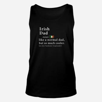 Mens Irish Dad Definition Fathers Day Gift Flag Unisex Tank Top - Seseable
