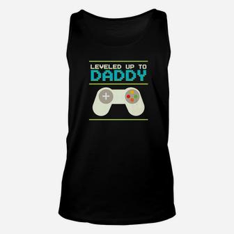 Mens Leveled Up To Daddy Video Controller Gamer Premium Unisex Tank Top - Seseable