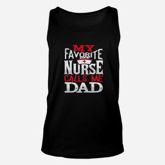 Mens Mens My Favorite Nurse Calls Me Dad Fathers Day Gif Unisex Tank Top - Seseable