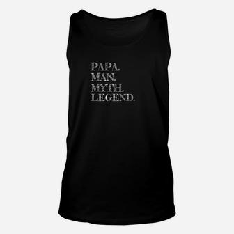Mens Mens Papa Man Myth Legend Gift For Father Dad Daddy Unisex Tank Top - Seseable