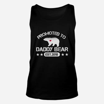 Mens Mens Promoted To Daddy Bear Est 2018 New Dad Gift Unisex Tank Top - Seseable