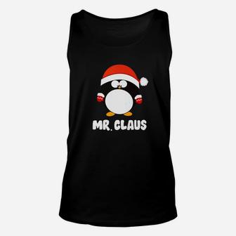 Mens Mr Claus Shirt Mr Mrs Claus Pajama Santa Costume Outfit Papa Unisex Tank Top - Seseable