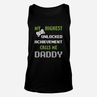 Mens Nerdy Funny Fathers Day Gamer Dad Video Gaming Apparel Unisex Tank Top - Seseable