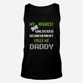 Mens Nerdy Funny Fathers Day Shirt Gamer Dad Video Gaming Apparel Unisex Tank Top - Seseable