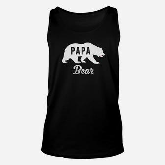 Mens Papa Bear Best Fathers Day Gifts For Father Grandpa Unisex Tank Top - Seseable