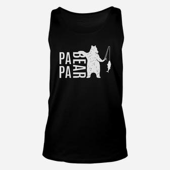 Mens Papa Bear Dad Father, dad birthday gifts Unisex Tank Top - Seseable
