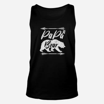 Mens Papa Bear Fathers Day Gift Dad Funny Grandpa Mens Unisex Tank Top - Seseable