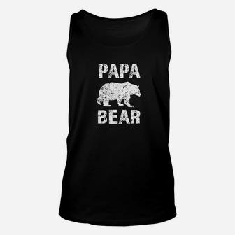 Mens Papa Bear Shirt Mens Grandpa Funny Family Papa Gift Unisex Tank Top - Seseable