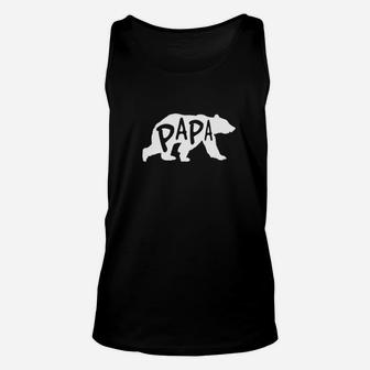 Mens Papa Mighty Bear Cute And Wild Gift For Dad Unisex Tank Top - Seseable