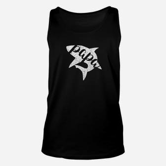 Mens Papa Shark Shirt Matching Family Shirts Shark Family Unisex Tank Top - Seseable