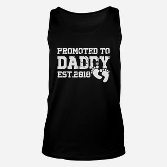 Mens Promoted To Daddy Est 2018 New Dad Shirt Gift Unisex Tank Top - Seseable