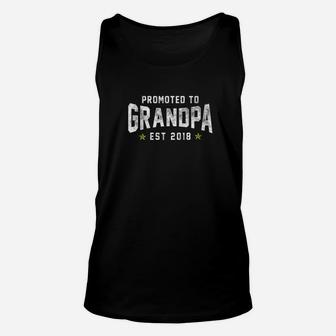 Mens Promoted To Grandpa Premium New Daddy Apparel Unisex Tank Top - Seseable