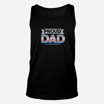 Mens Proud Dad Transgender Lgbt Fathers Day Gifts Unisex Tank Top - Seseable