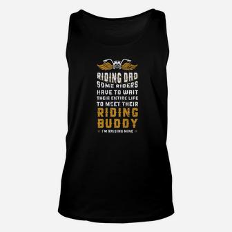 Mens Riding Dad Motorcycle Biker Father And Son Matching Premium Unisex Tank Top - Seseable