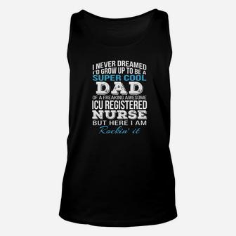 Mens Super Cool Icu Registered Nurses Dad Fathers Day Unisex Tank Top - Seseable