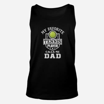 Mens Tennis Dad Shirt Fathers Day Gift Premium Unisex Tank Top - Seseable