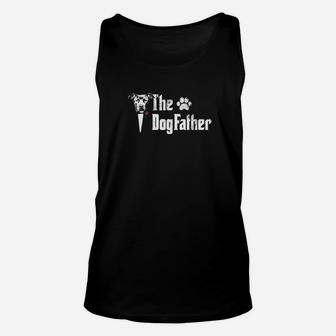 Mens The Dogfather Pitbull Dog Dad Fathers Day Gift Unisex Tank Top - Seseable