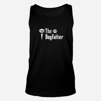 Mens The Dogfather Shih Tzu Dog Dad Fathers Day Gift Unisex Tank Top - Seseable