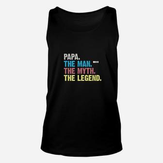Mens The Man The Myth The Legend Shirt For Mens Papa Dad Unisex Tank Top - Seseable