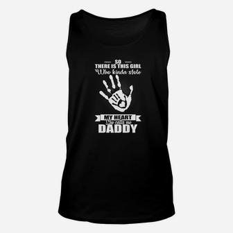Mens There Is A Girl Who Stole My Heart She Calls Me Daddy Shirt Unisex Tank Top - Seseable