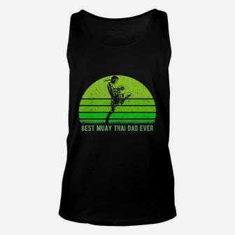 Mens Vintage Retro Best Muay Thai Dad Ever Funny Dadfather's Day T-shirt Unisex Tank Top - Seseable