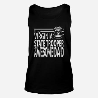 Mens Virginia State Police Va State Police Awesome Dad Unisex Tank Top - Seseable