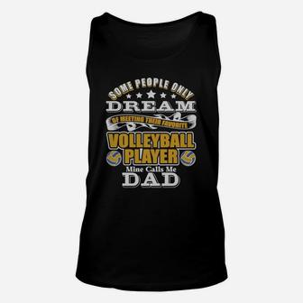 Men's Volleyball T-shirt Proud Volleyball Dad T-shirt Unisex Tank Top - Seseable