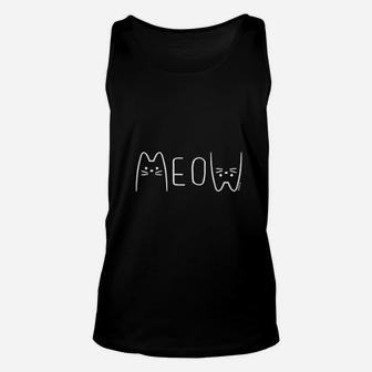 Meow Cat Lover Cats Owner Meow Unisex Tank Top - Seseable