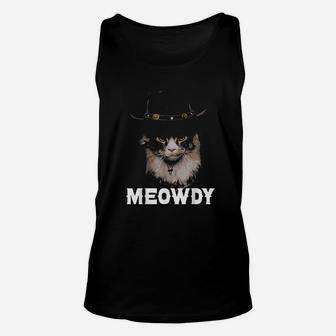 Meowdy Cowboy Cat Funny Western Cat In Cowboy Hat Unisex Tank Top - Seseable