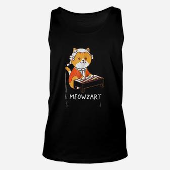 Meowzart Cat Pun Classical Music Piano Funny Unisex Tank Top - Seseable