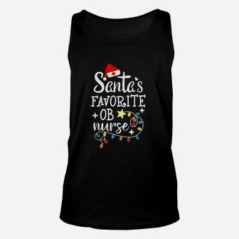 Merry Christmas Nurse Crew Rn Santas Favorite Ob Nurse Unisex Tank Top - Seseable