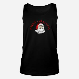 Merry Christmas Santa Claus Beard Face Happy Holidays Unisex Tank Top | Seseable UK