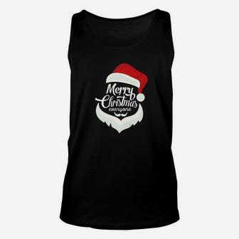 Merry Christmas Santa Claus Silhouette Beard Gift Unisex Tank Top - Seseable
