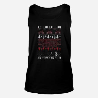 Merry Christmas The Upside Down Ugly Christmas Unisex Tank Top | Seseable FR