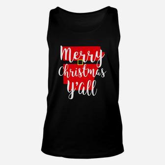 Merry Christmas Yall Santa State Grandma Gift Shirt Arkansas Unisex Tank Top - Seseable