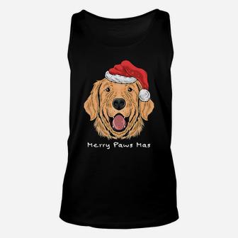 Merry Paws Mas Funny Dog Lover Christmas Unisex Tank Top - Seseable