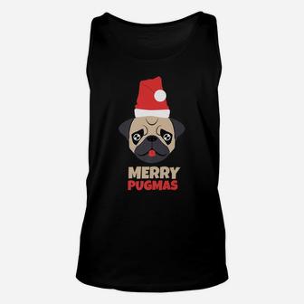 Merry Pugmas Pug Dog Funny Ugly Christmas Gift Unisex Tank Top - Seseable