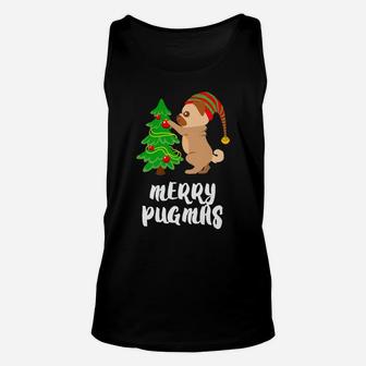 Merry Pugmas Pug Pet Dog Lovers Funny Christmas Unisex Tank Top - Seseable