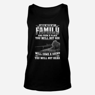 Mess With My Family - Military - Hot Shirt Unisex Tank Top - Seseable