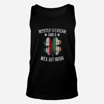 Mexican Wee Bit Irish Funny Mexico Patrick Day Gift Unisex Tank Top - Seseable