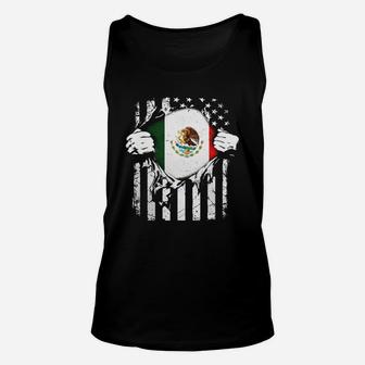 Mexico Mexican American Patriot Flag Unisex Tank Top - Seseable