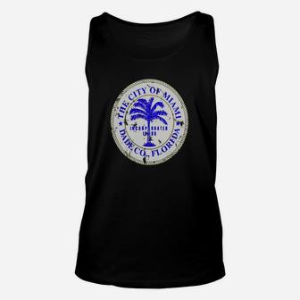 Miami Florida City Seal State Home Pride Dade County T-shirt Unisex Tank Top - Seseable