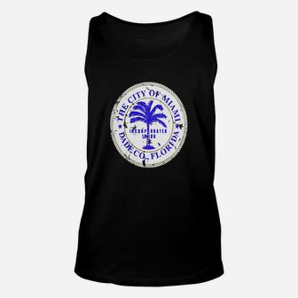Miami Florida City Seal State Home Pride Dade County Unisex Tank Top - Seseable